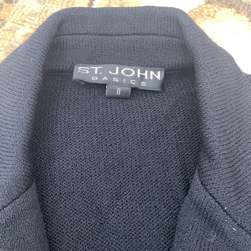 St. John Basic Gold Button Knitted Blazer - image 2